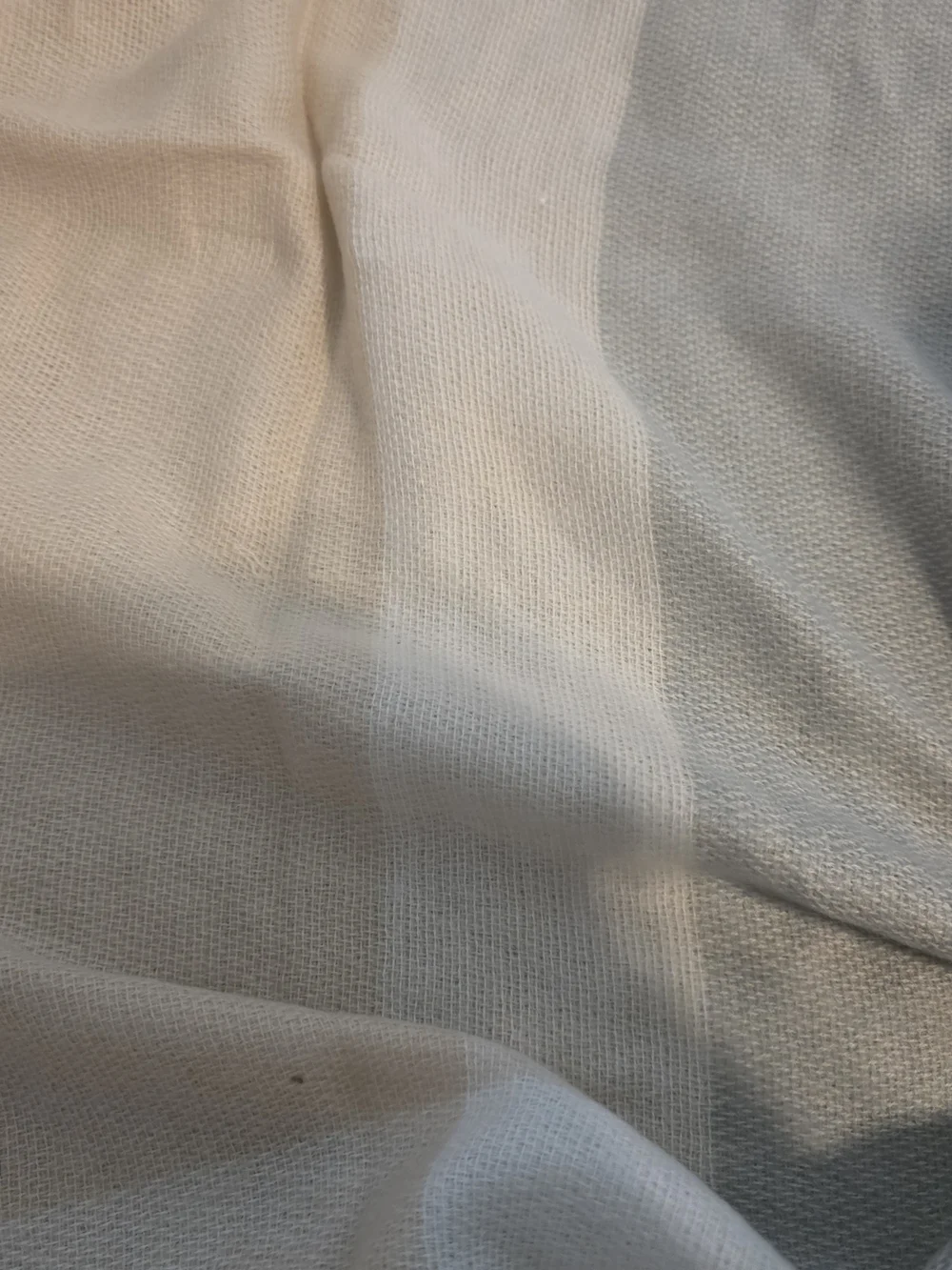 Cozy Striped Cotton Throw Blanket - Beige, Gray & White
